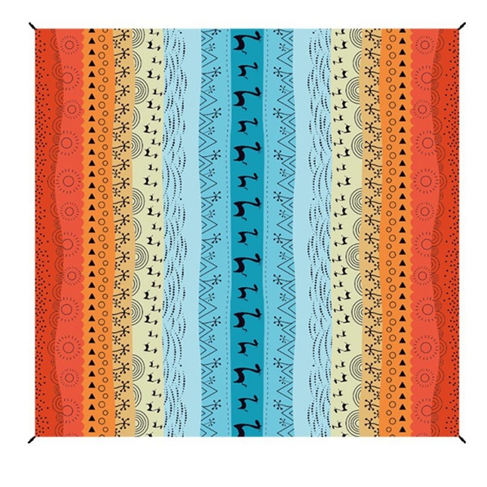 Beach Blanket Waterproof Sandproof Extra Large Beach Mat for Adults Quick Drying Durable Outdoor Picnic Mat for Beach Travel Camping Hiking（Bohemian 210 * — image 2