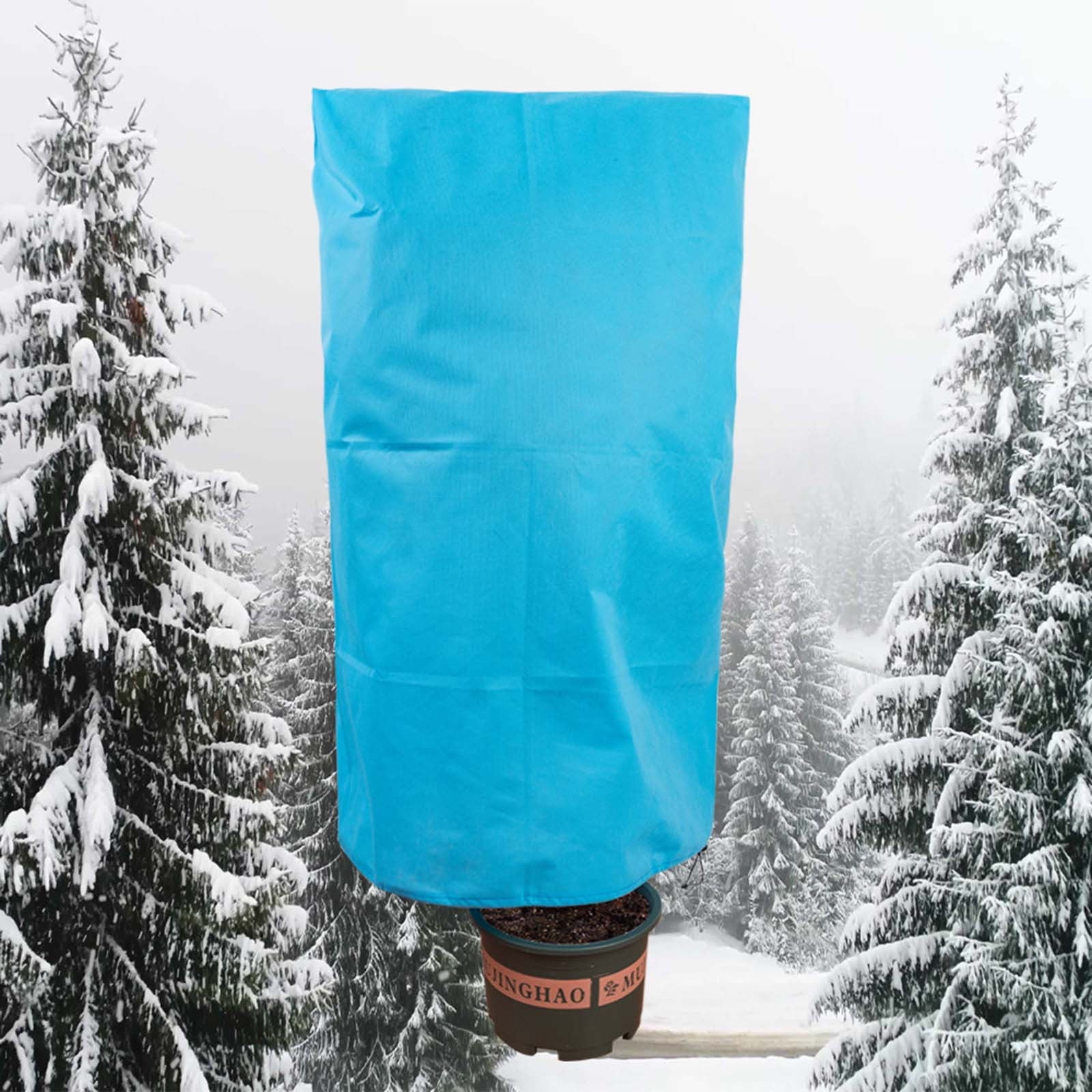 Plants Covers Freeze Protection, Frost Blankets with Drawstring, Winter Plants Protection Covers for Outdoor Plants Potted Shrubs L — image 3