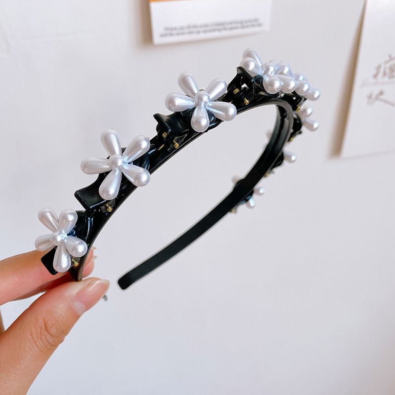 5 PACK Hairpin Headbands For Women, Double Bangs Ladies Hairstyle Headwear,Braided Hair Clip Bangs Broken Hair Finishing — image 4