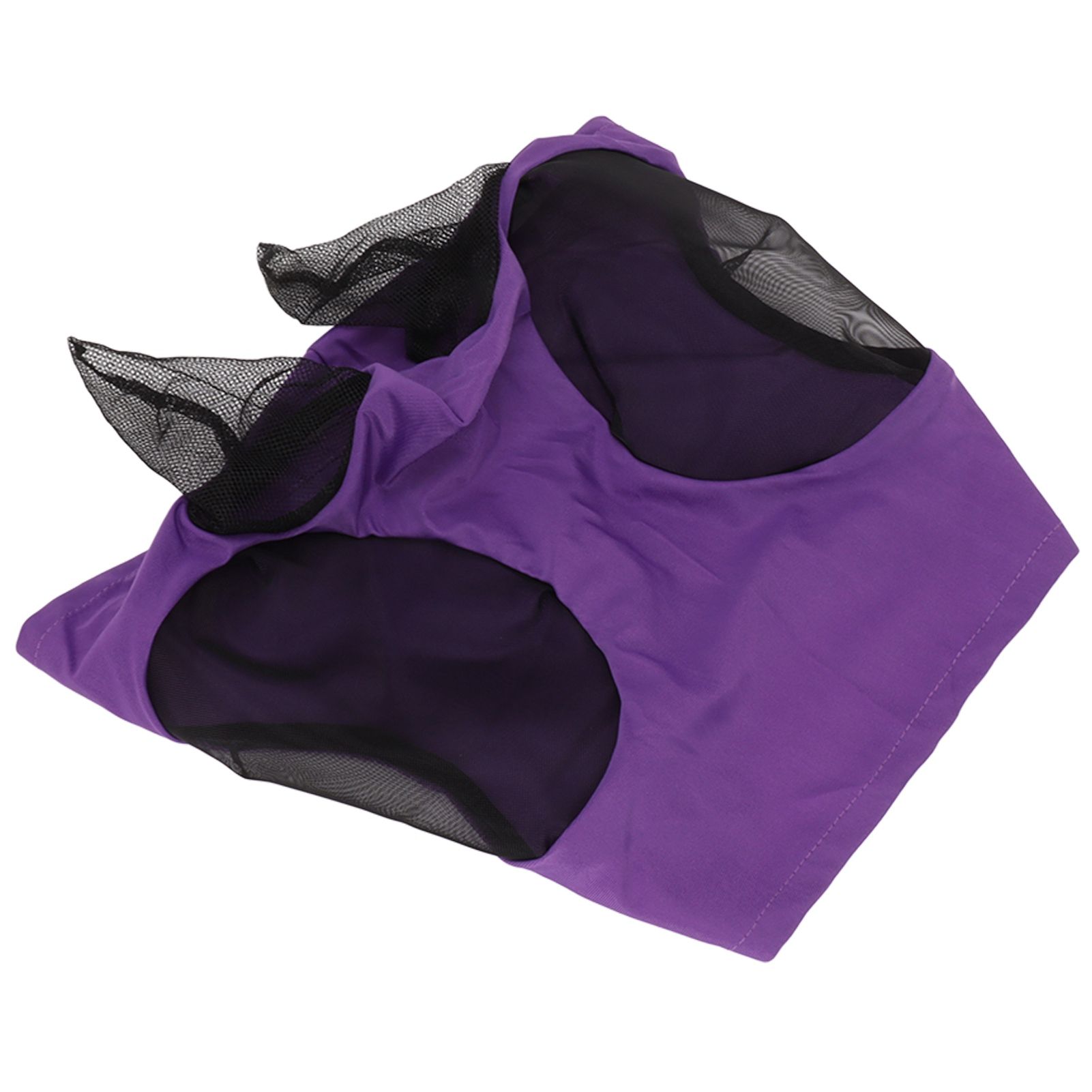 Horse Mesh Fly Mask Breathable Elastic Horse Face Mask with Ears Protection Riding Equestrian Equipment Purple — image 3