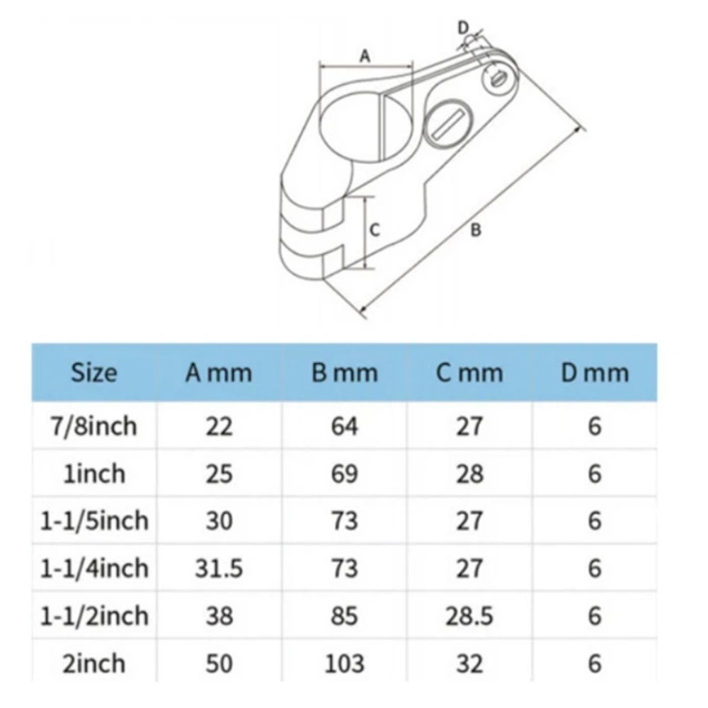2-Pack Top Jaw Slides with Quick Release Pin for 1 inch Round Tubing, Top Hardware, 316 Stainless Steel โ image 4