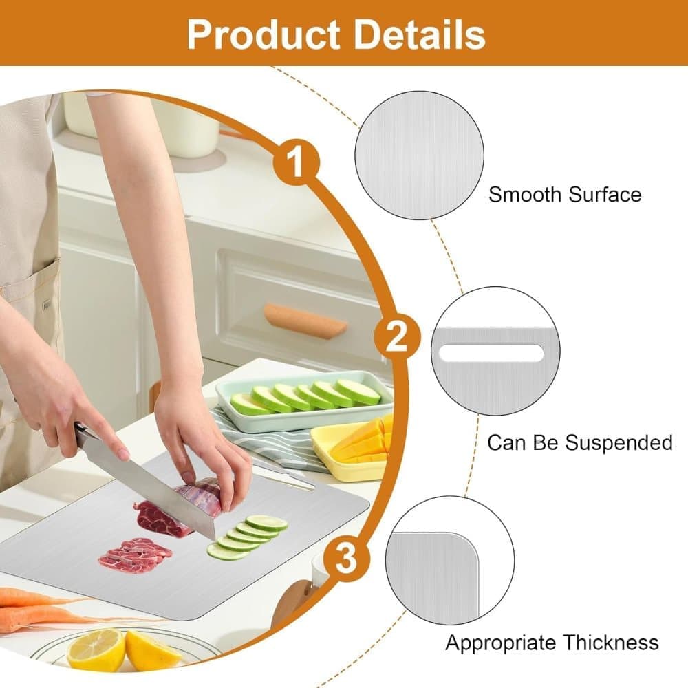 Titanium Double-Sided Cutting Board BPA-Free, 34 × 23 cm — image 3