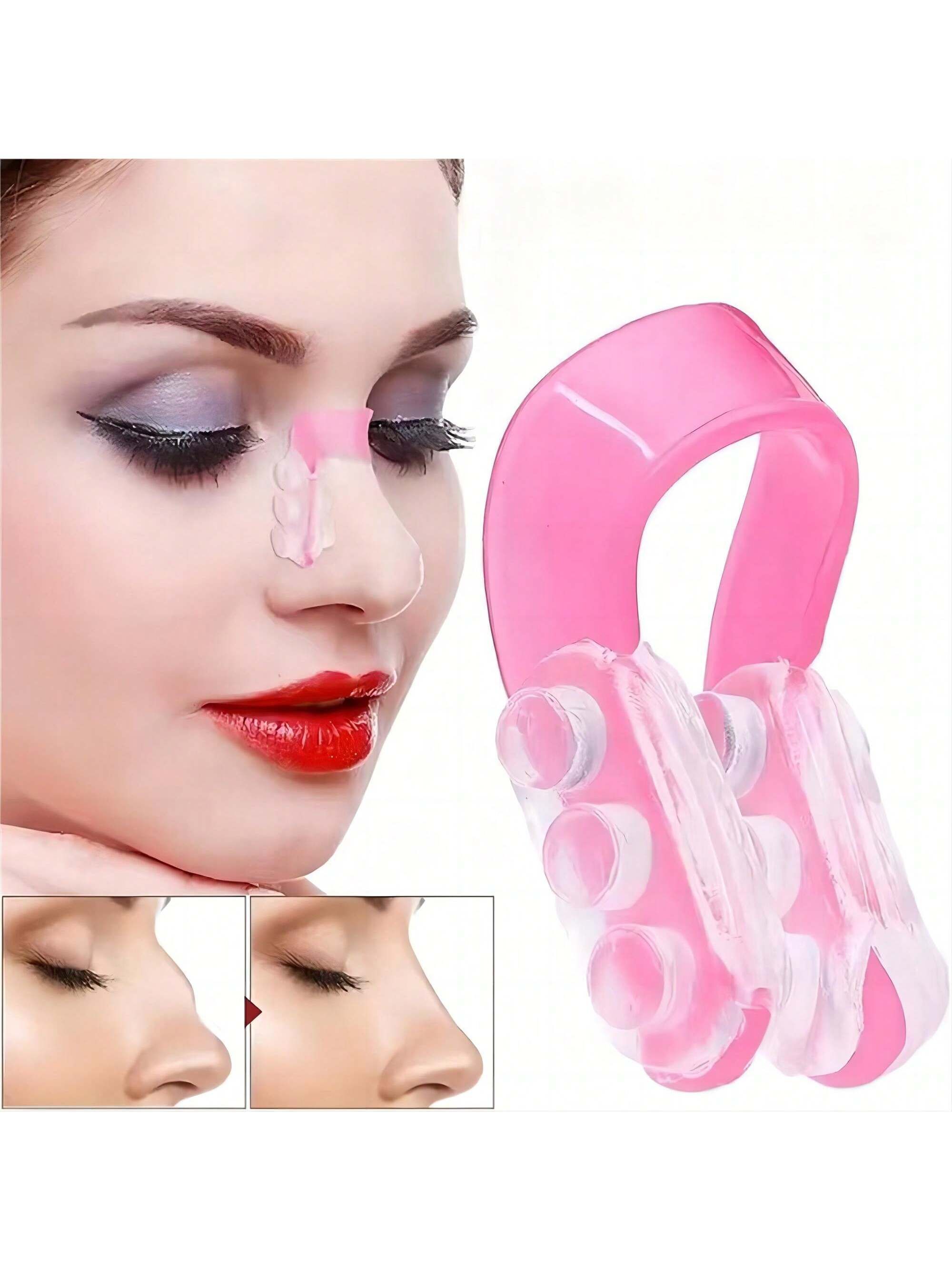3pcs Silicone Nose Clip Nose Shaper Beauty Tool Nose Pincher Lifter Stopper For Rhinoplasty Shaping Makeup Nose Lift Tool Adjustable Comfort Fit