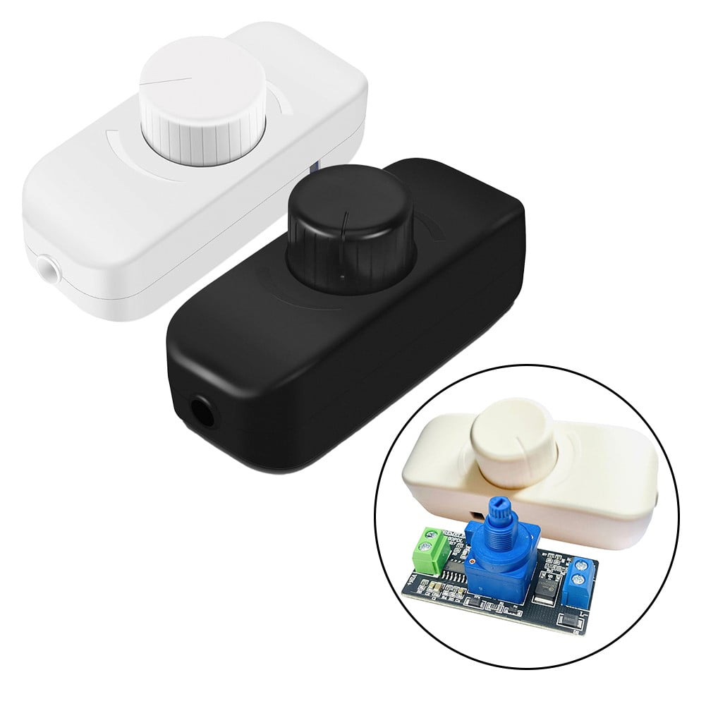 Inline Dimmer Switch For 12V 24V Led Lights Frequency Adjustable Push On/Off Rotary Control For Smooth Brightness Adjustment White โ image 6