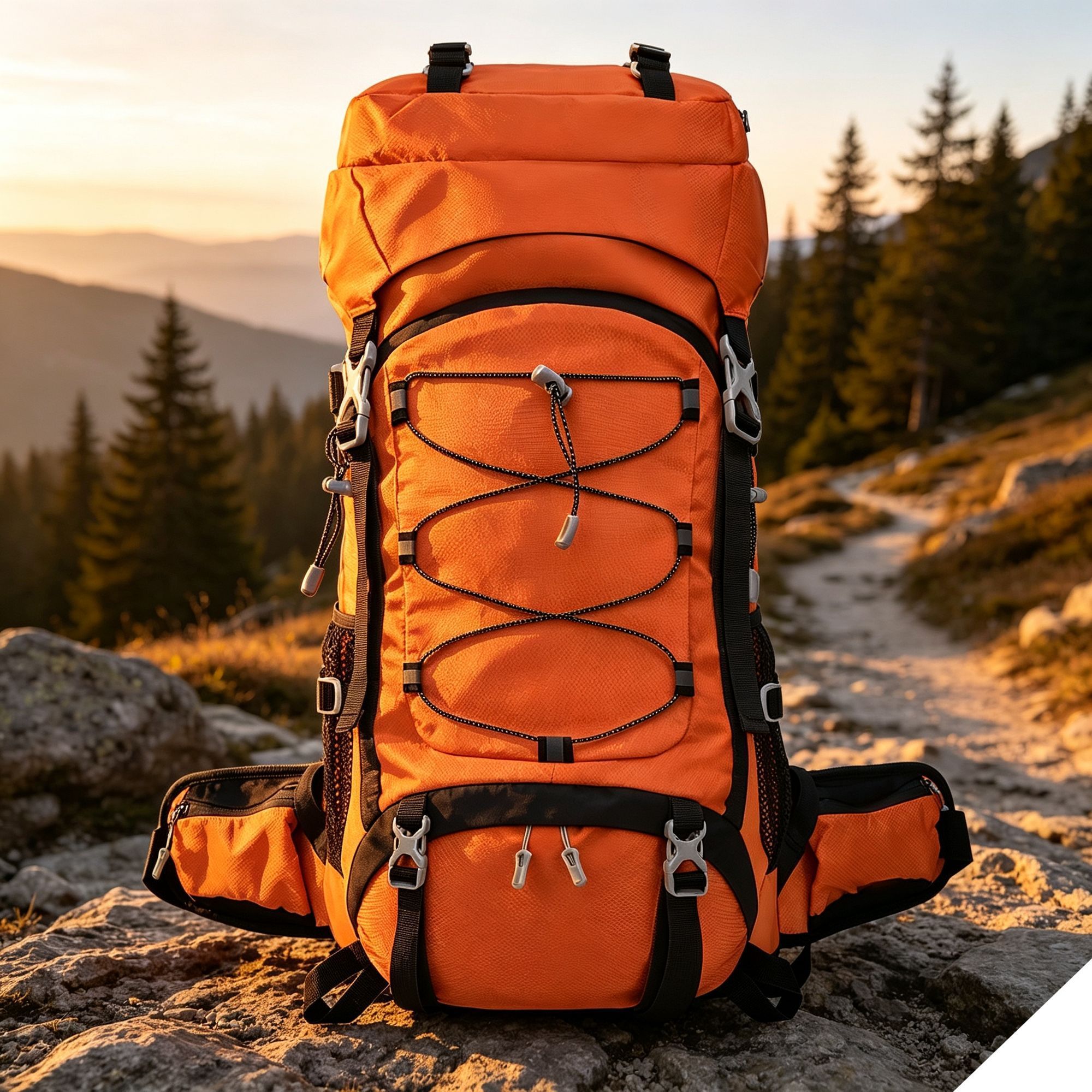 Spacious Nylon Trekking Rucksack 60L Orange,Expandable Backpack With Rain Cover,Suitable for Camping Hiking & Weekend Trip,Christmas Halloween Outdoor Activity