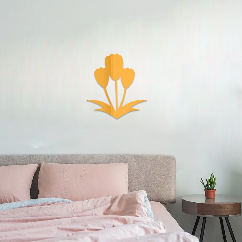 2pcs Wall Sticker Flower Wall Art Room Decor 3D Decorative Stickers Mirror Wall Decorations Wall Decorative Stickers Flower โ image 3