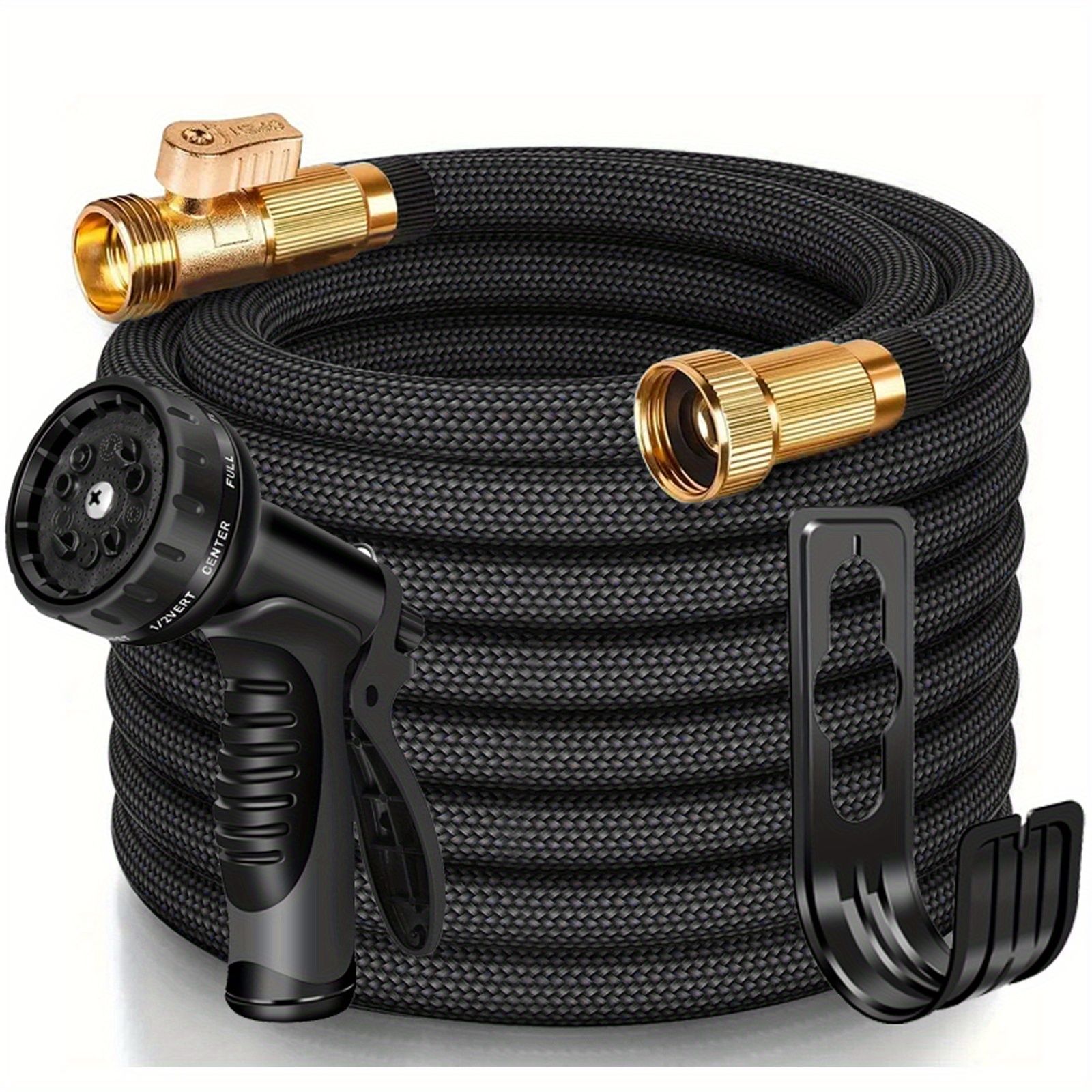 LOVFEN Garden Water Hose 30.49 meters, non-extensible lightweight hose, with nozzle, suitable for use in gardens, lawns, car washing and outdoor use — image 3
