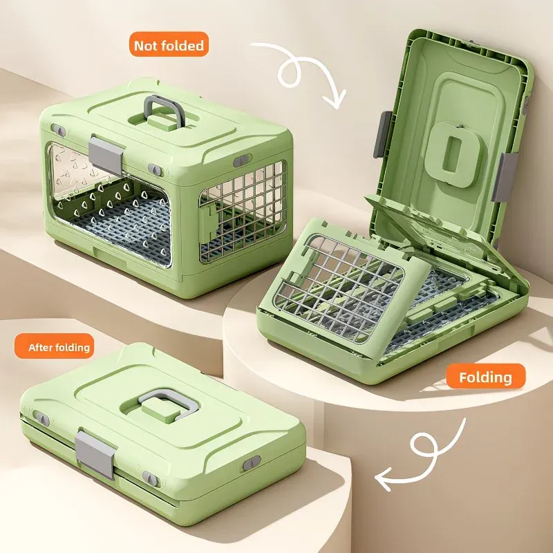 Foldable Pet Travel Carrier, PP Material with Reinforced Iron Mesh, Four Colors Available, Spacious When Expanded, Space-Saving When Folded – Ideal for Travel — image 6