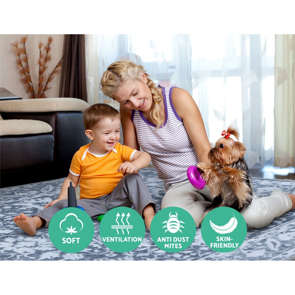 Artiss Rug 160x230cm Area Rug Large Carpet Soft Short Pile Modern Fafi โ image 5