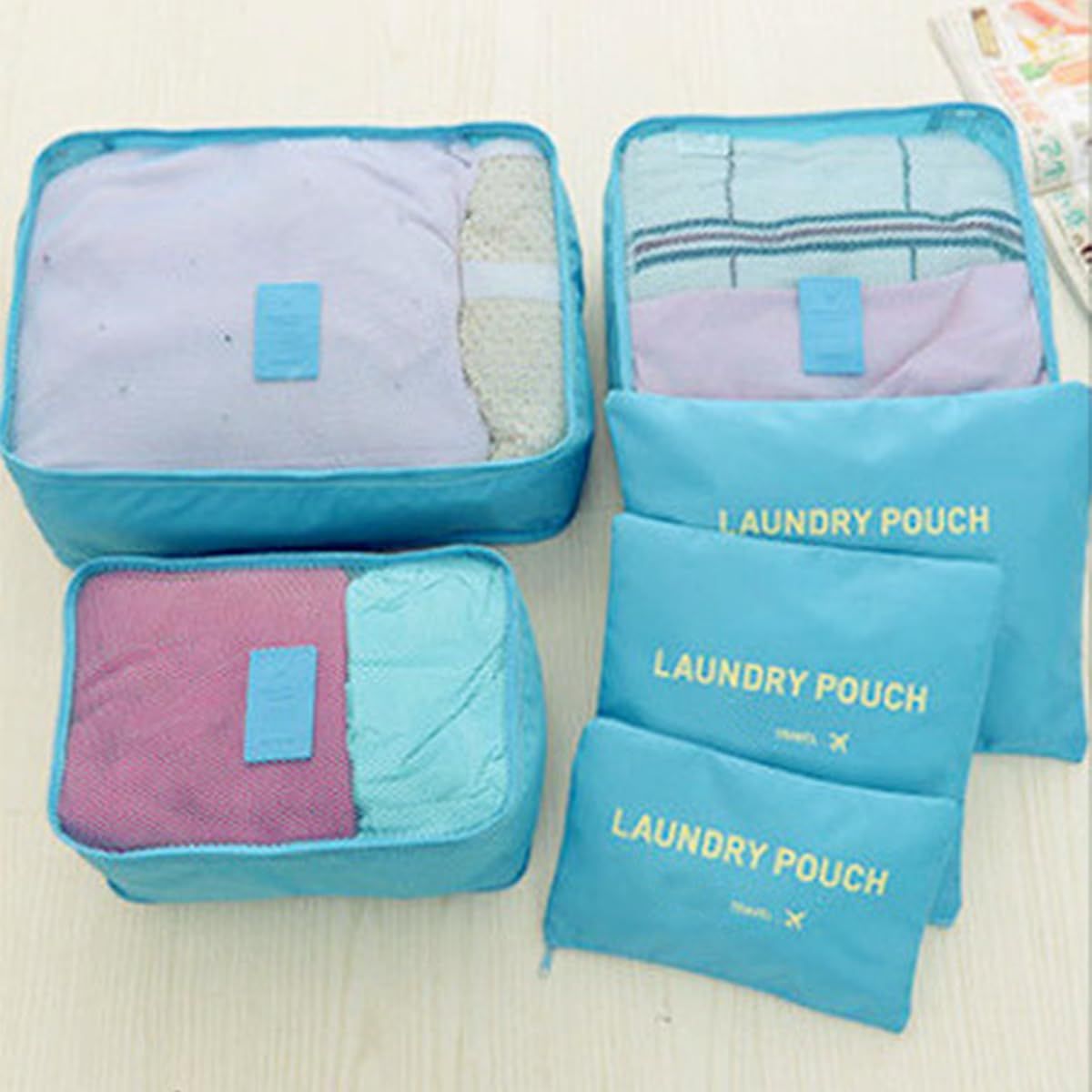 6 PCS Packing Cubes Multi-functional Clothing Sorting Packages Travel Carry On Luggage Organizers Storage Bags Travel — image 3
