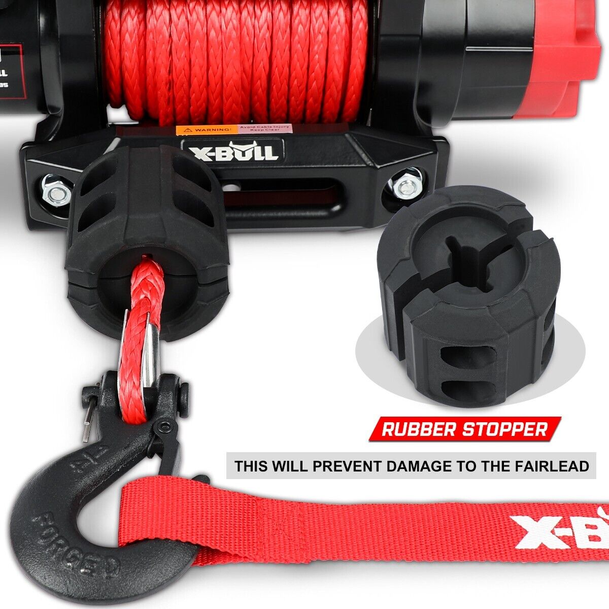 X-BULL Electric Winch 12V 6000LBS Synthetic Rope Wireless remote ATV UTV Boat Trailer 4WD — image 6