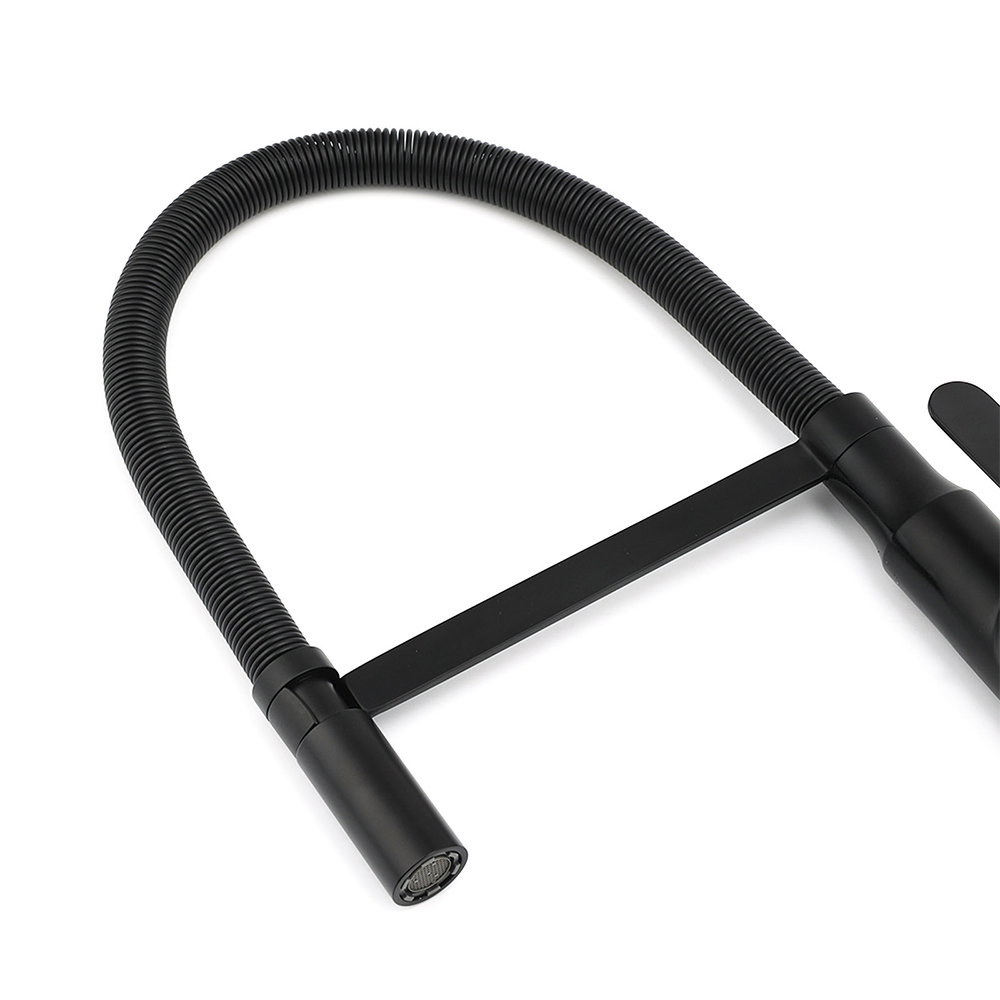 Matt Black Kitchen Sink Basin Mixer 360º Swivel Faucet Tap Pull Out Spout WELS — image 5