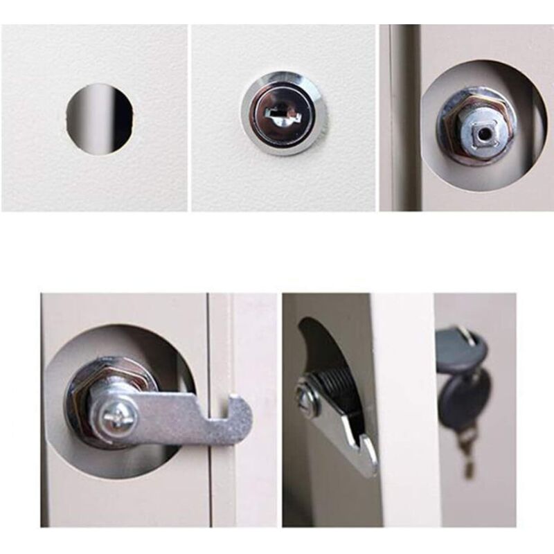 Cam Lock Cylinder, 8 pcs Mailbox Lock With 16 Keys Cabinet Door Lock Cam Lock Barrel For Mailbox Drawer Cabinet — image 2