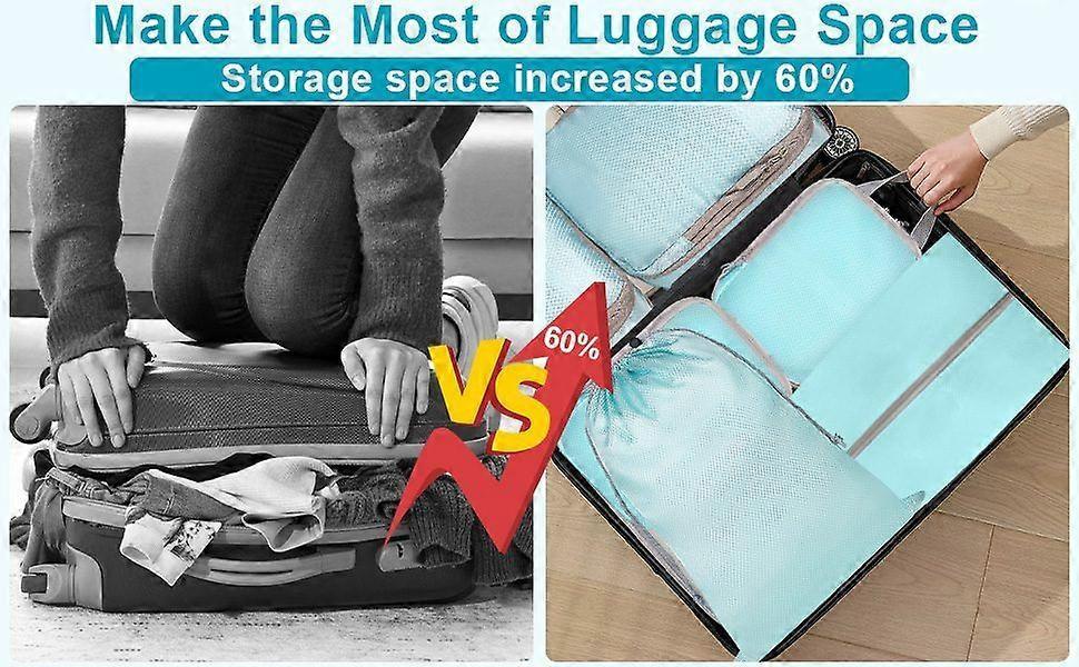 Compression Packing Cubes Luggage Organizer Bags Set for Travel Use — image 2