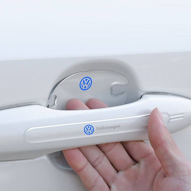 Ning z Car Door Handle Anti Scratch Sticker Transparent Door bowl/4 pieces Road@tiger โ image 2