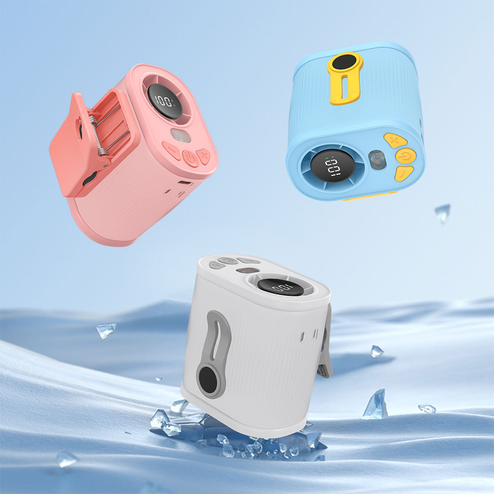 Red High-Speed Mini Clip Fan with 360° Rotation – Portable, Rechargeable & Multi-Functional Cooling Solution — image 2