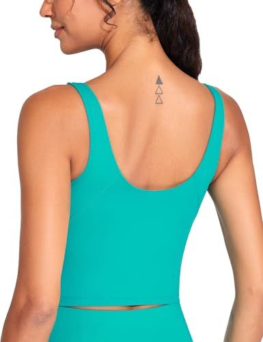 Longline Sports Bra For Yoga, Running, Fitness & Low-Impact Daily Activities, S (Teal) — image 3