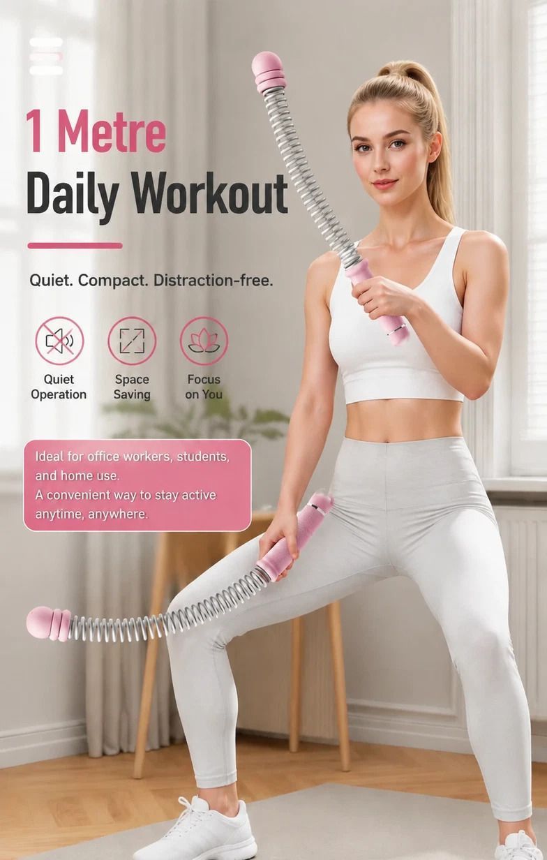 Wireless Muscle Training Swing Rope, 3.09 Lbs A Pair, 16.93in Pink, Cordless Spring Battle Rope For Arm Strength Exercise — image 5