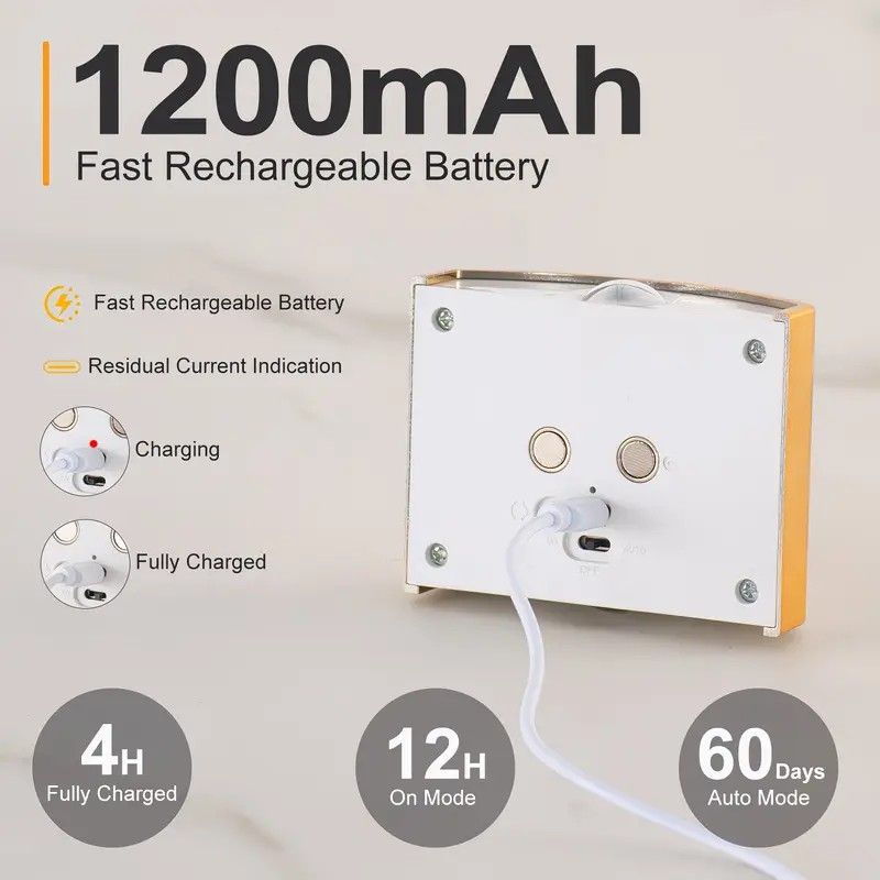 1PCS Induction wall lamp with three-color stepless dimming, 120° auto shut-off, USB rechargeable magnetic installation. Smart motion-sensing LED wall lamp — image 6