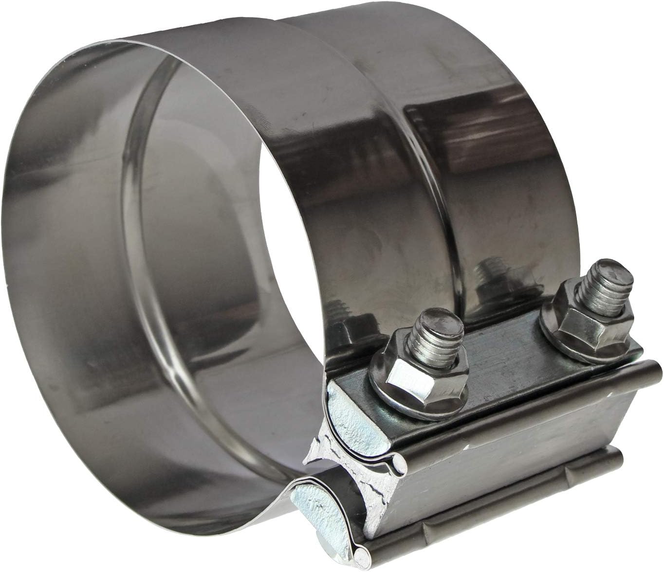 4" Lap Joint Exhaust Band Clamp - Stainless Steel With 1 Block 2Pcs For 4" Od To 4" Id Exhaust Pipe, Muffler, Elbow And Exhaust Tubing Connection(2 Pack) โ image 3