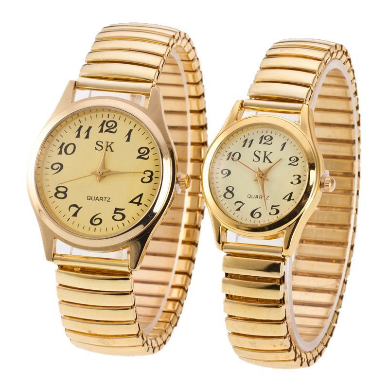 Quartz Watch Stainless Steel Elastic Band 38mm Silver black face small size โ image 6