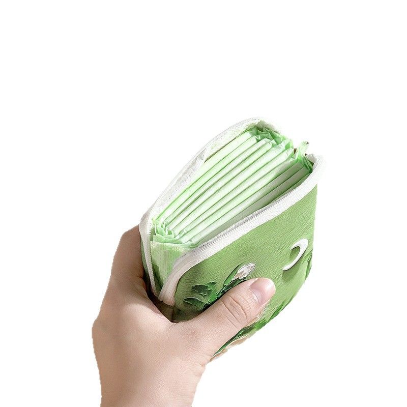 White Rose Makeup Bag Large Capacity Portable Storage Standard edition: moonlit white rose โ image 6
