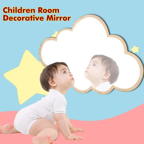 Clouds Wall Mirror for Kids Rooms, Child-Safe Real Acrylic Mirror, Nursery Decor — image 2
