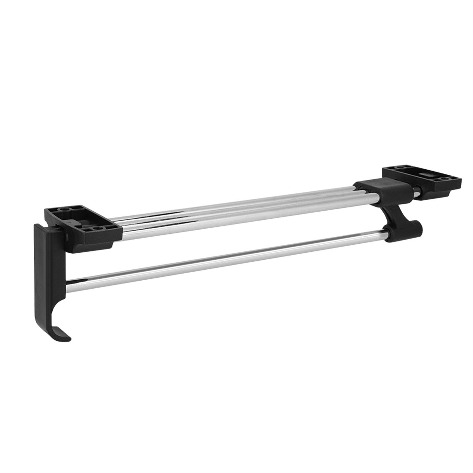 Wardrobe Chrome Pull Out Retractable Wardrobe Clothes Hanger Rail Towel Coat Racks Closet Rod — image 3