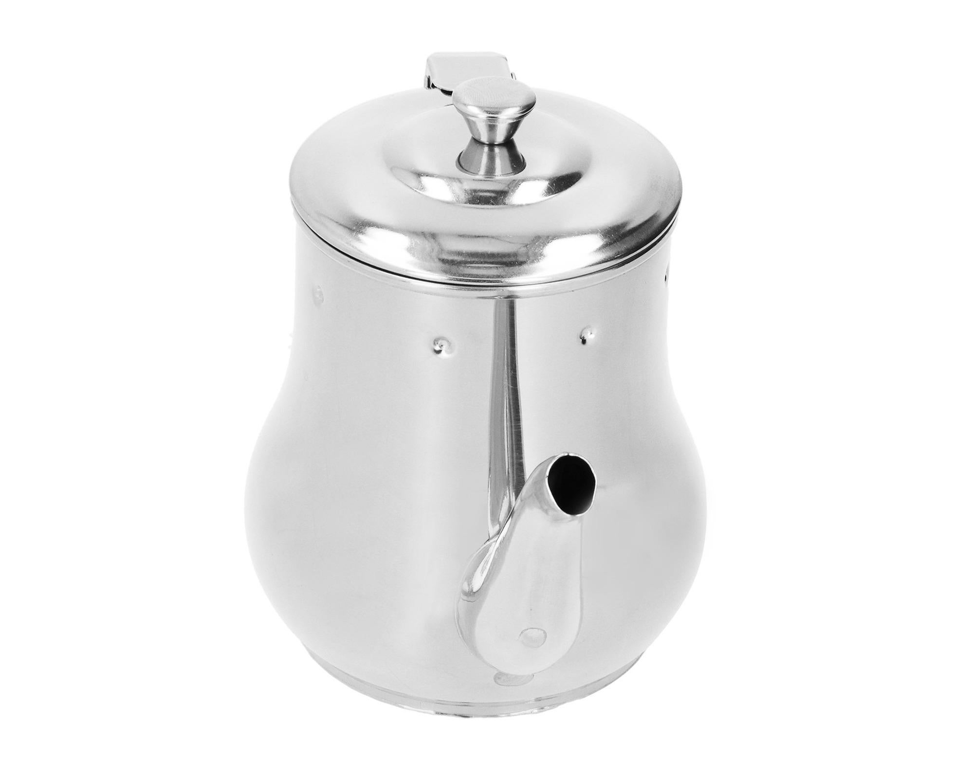 Stainless Steel Tea Pot with Filter, Rust-Proof, Durable Oil Strainer Pot for Hotels & Homes, 500ml, Natural Color โ image 4