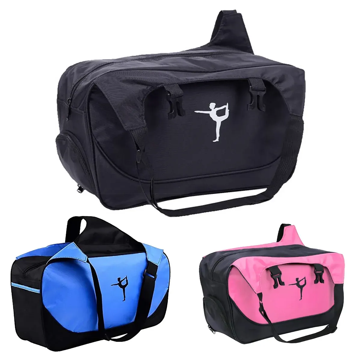 Yoga Mat Bag Large Capacity Sports Backpack Casual Gym Travel Print Backpack - Blue β image 3