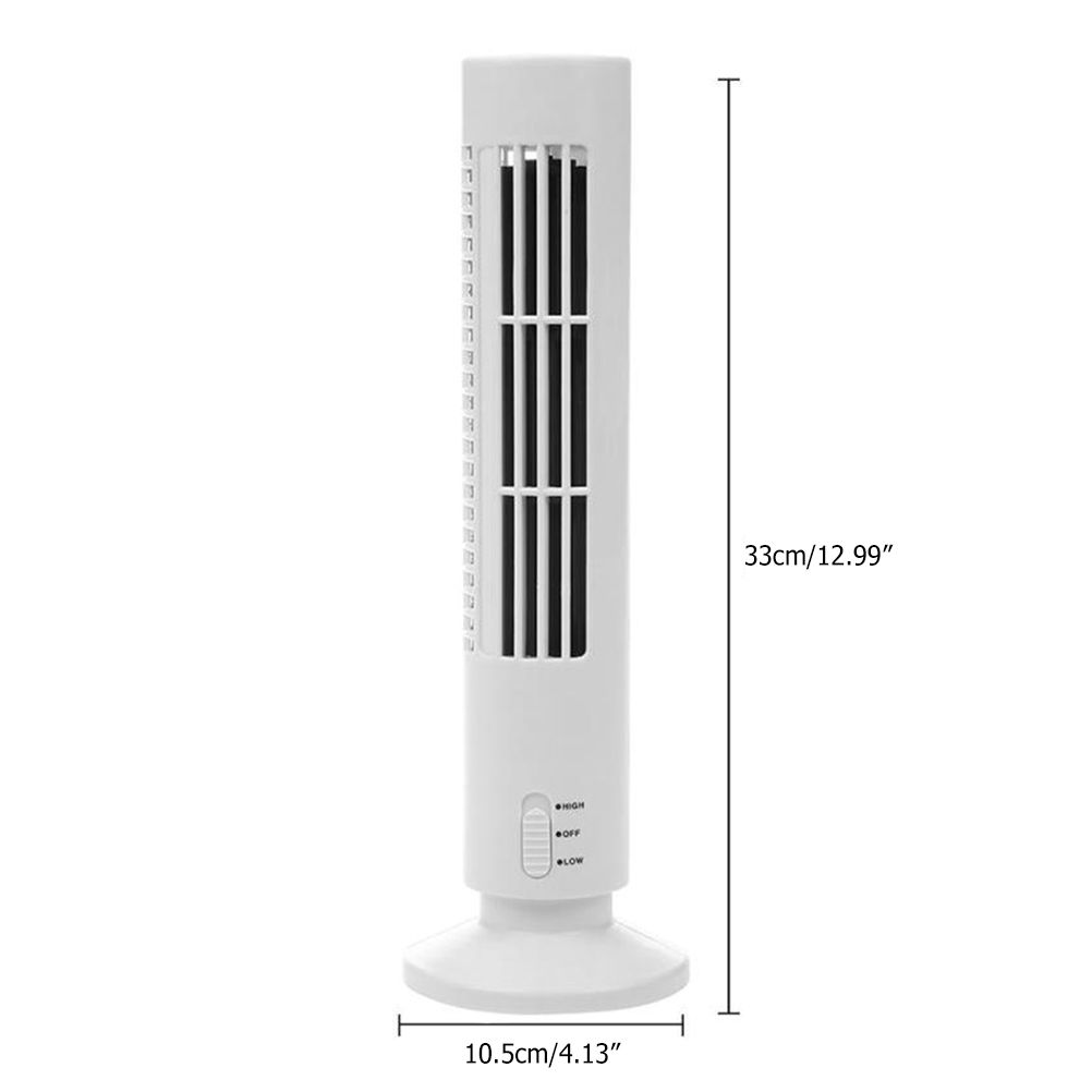 Portable Air Cooler Vertical Bladeless Fan USB Desktop Air Conditioner Fan Mini Cooling Tower Fan for Home Office — image 2