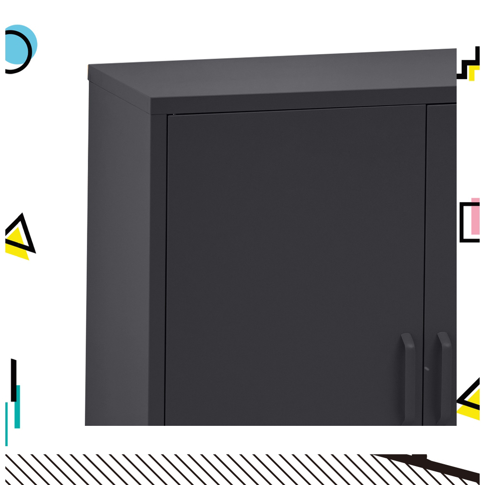 Artiss Buffet Sideboard Metal Cabinet - SWEETHEART Charcoal โ image 3