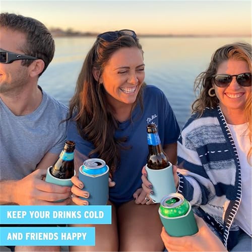 Blank Foam Pint Glass Coolie (Variety Color 12 Pack) - Blank Beer Can Cooler Sleeves Soft Insulated Beer Cozy for Cans Friendly Plain Coolies in Bulk for Beer β image 5