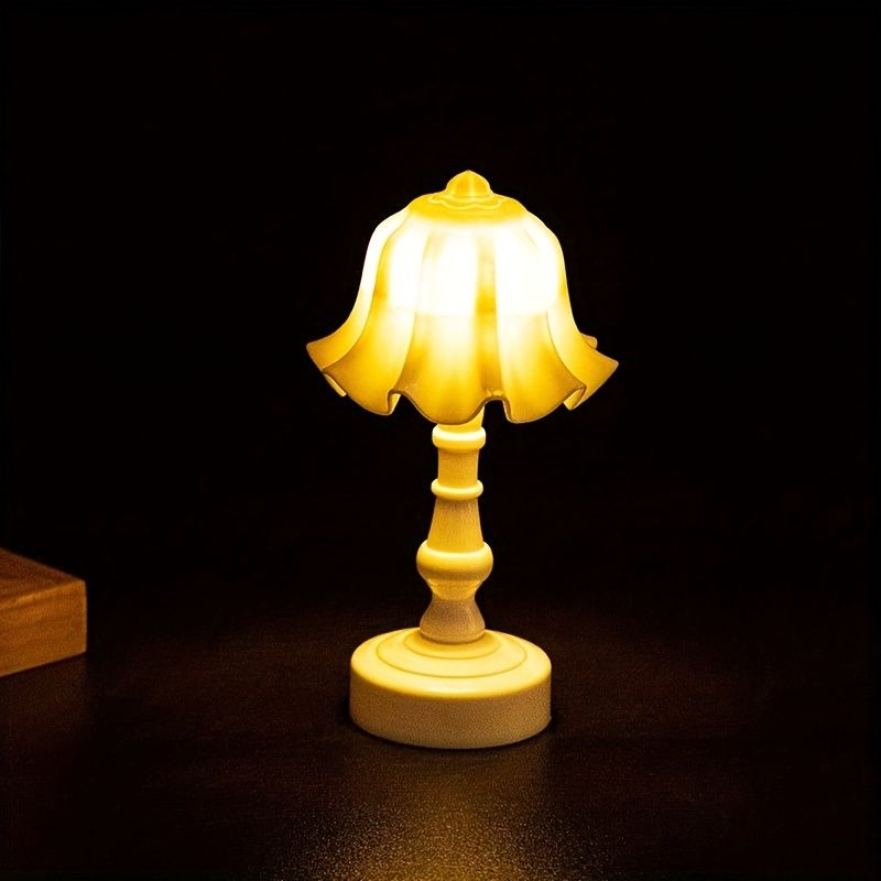 Mini Faux Candle Table Lamp, Lily of the Valley Shaped Night Light, Creative Desktop Ornament for Home Decoration