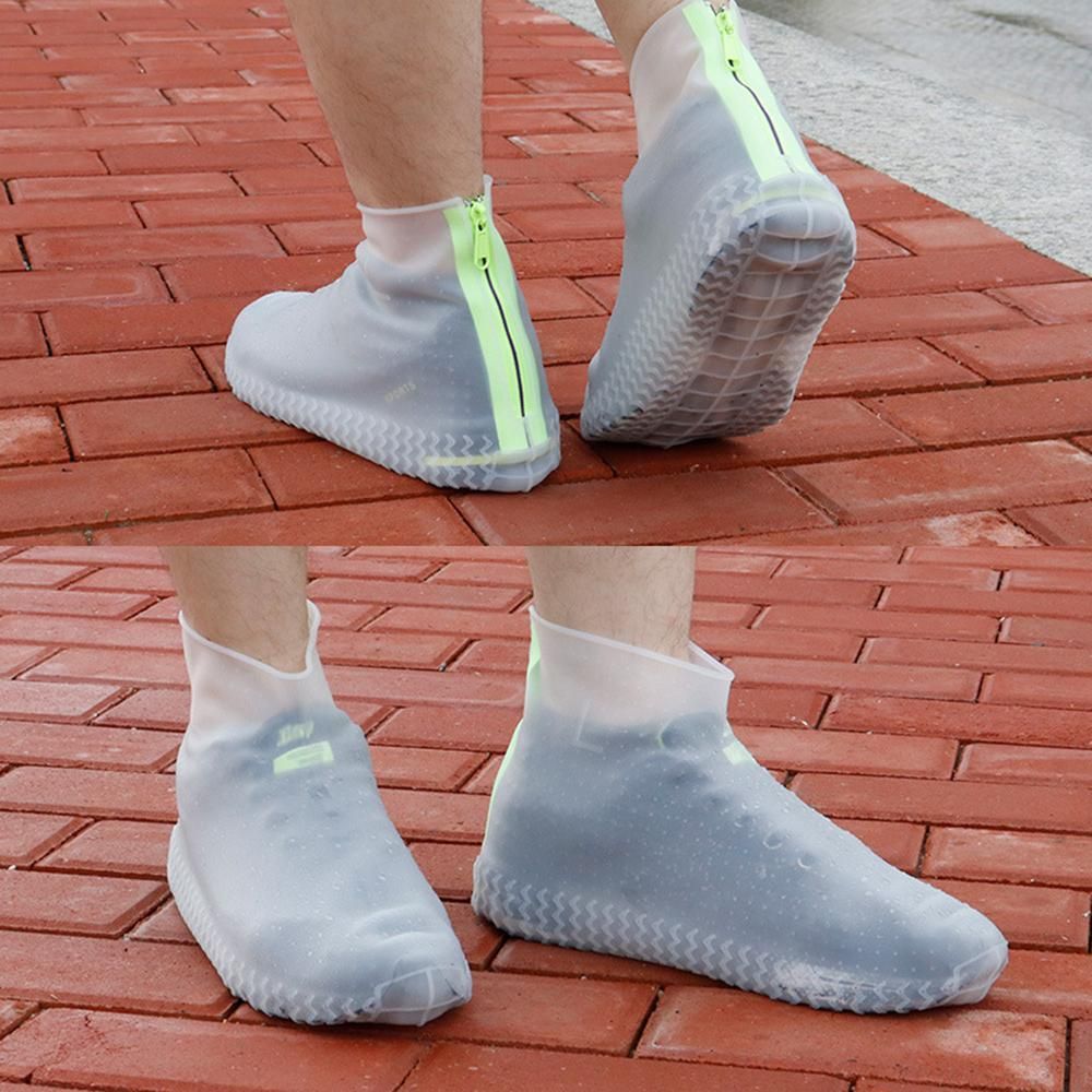 Waterproof Silicone Shoe Covers Reusable Overshoes - Dark Gray - L โ image 4