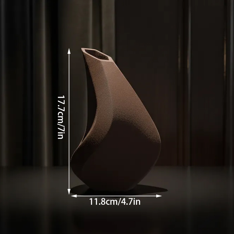 3D-printed sculpture of a contemplative vase,black — image 4