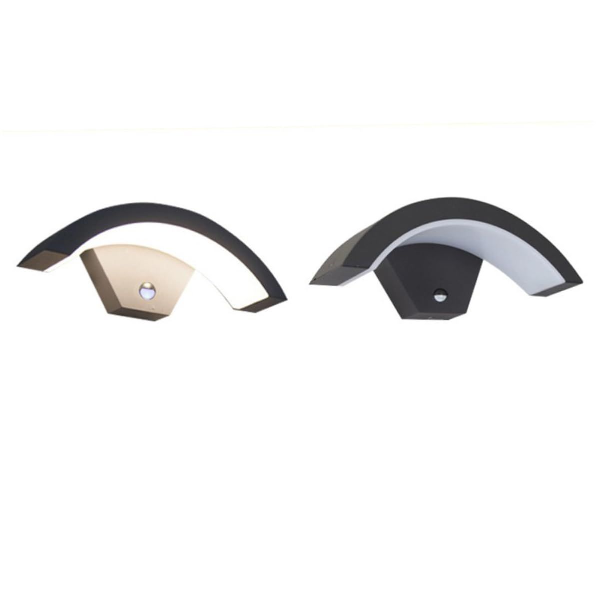 Outdoor Porch Light Up and Down Lights: 24W Modern Wall Sconce Arc Shape Outdoor Wall Lights for House Outdoor Wall Light Fixture — image 4