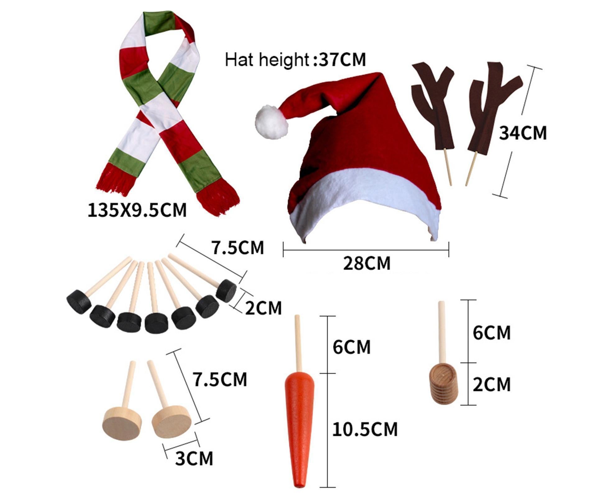 1 Set Snowman Decoration DIY Building Set for Home — image 4