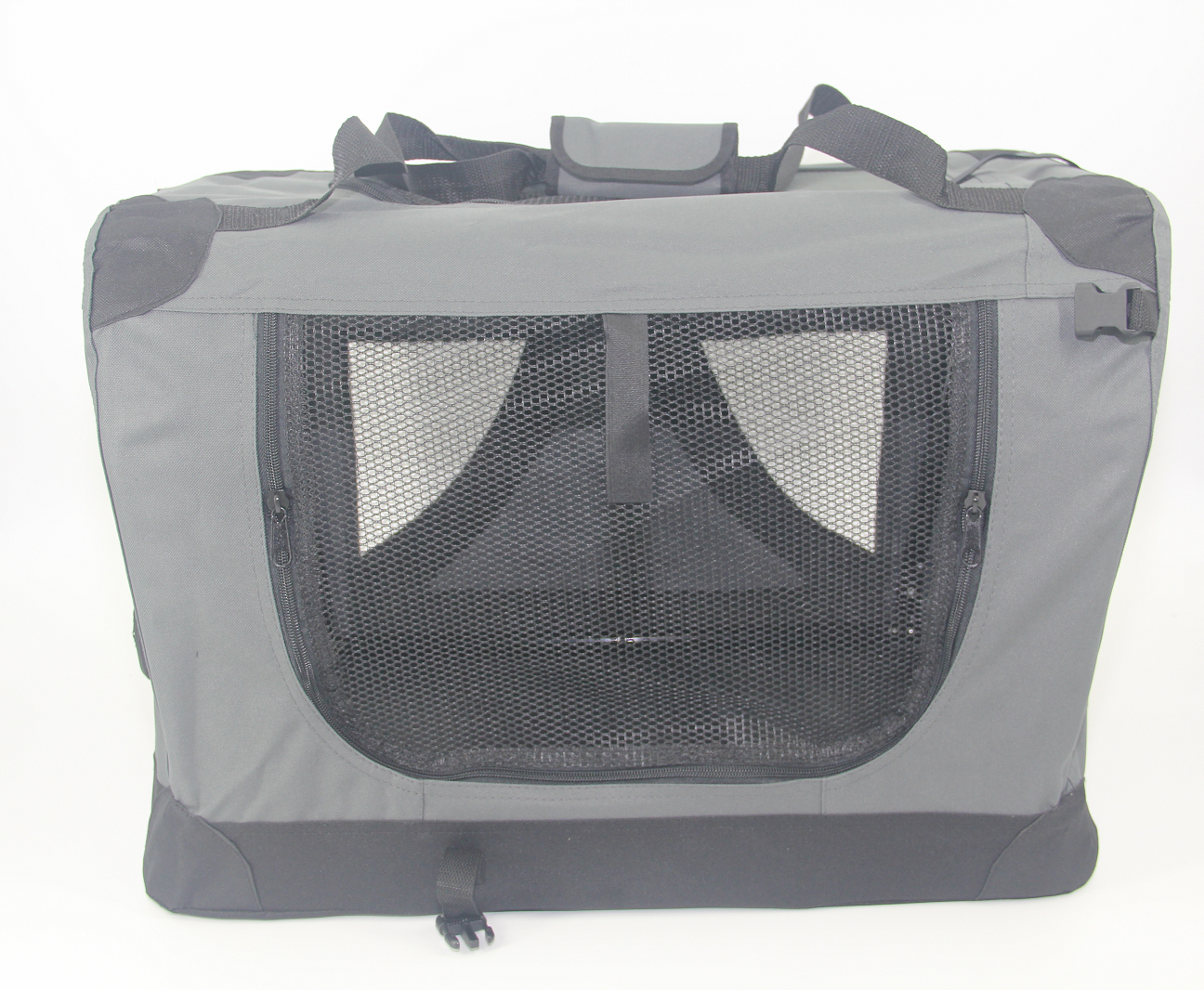YES4PETS Medium Portable Foldable Dog Cat Puppy Rabbit Soft Crate Carrier-Grey — image 4