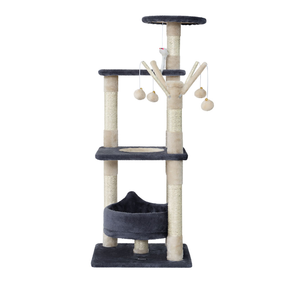 i.Pet Cat Tree 110cm Tower Scratching Post Scratcher Wood Condo House Bed Toys โ image 3