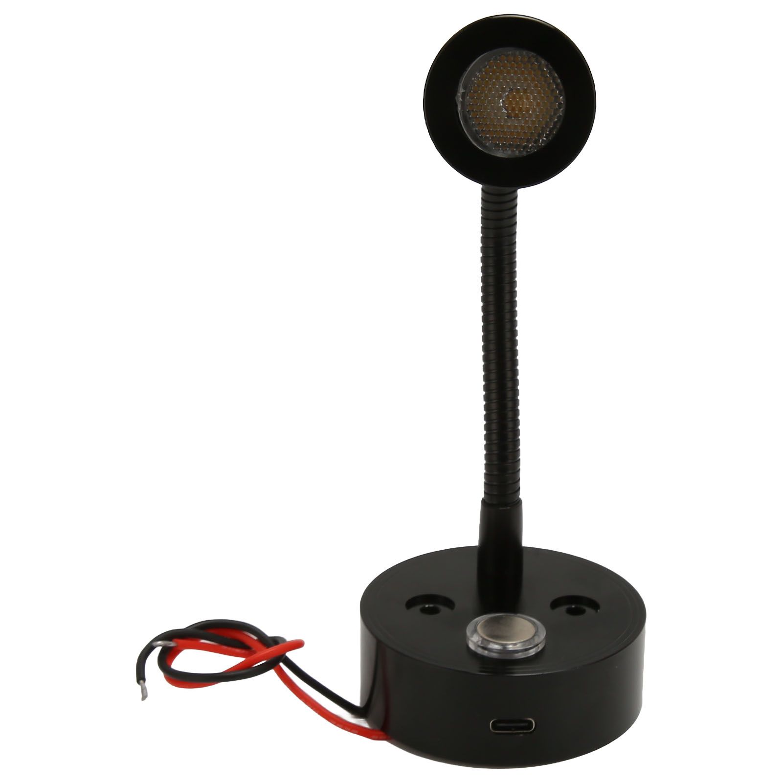 RV LED Bedside Light USB Type C 3 Color Temperature Dimmable Touch Switch Good Heat Dissipation Rust Proof RV Reading Lamp for Boat Truck Cars DC12โ24V Black โ image 2