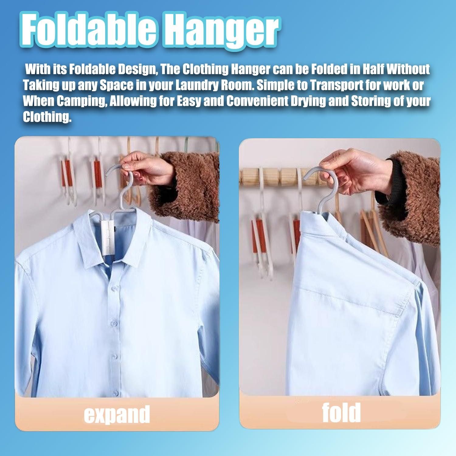 Foldable Hangers 5 Pack Space Saving Collapsible Non-Slip Travel 40cm ā image 5