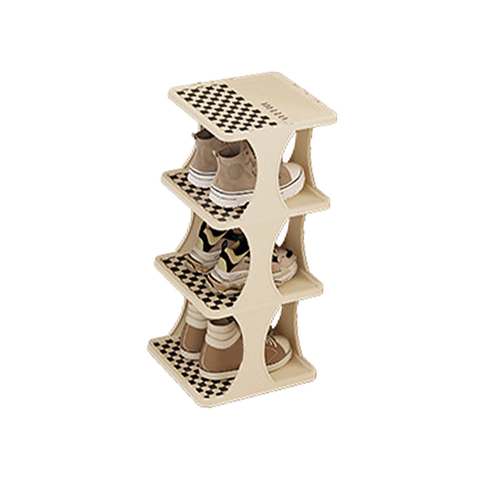 Shoe Rack Single Pairs Shoe Shelf Space Saving Shoe Orgainzer Tower for Home Door Bedroom 4 Layers โ image 2