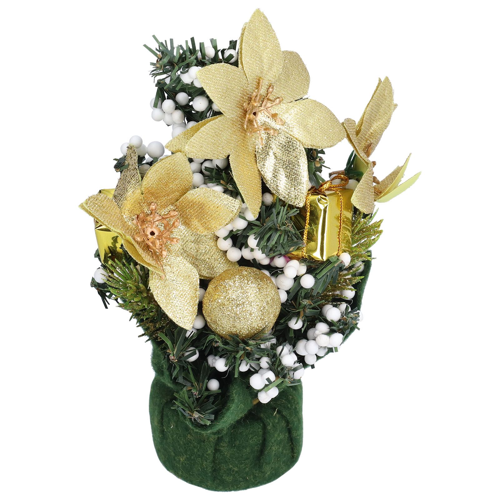Artificial Christmas Tree Mini Exquisite Cute Bright Colors Desktop Innovative Christmas Tree OrnamentsGold โ image 4