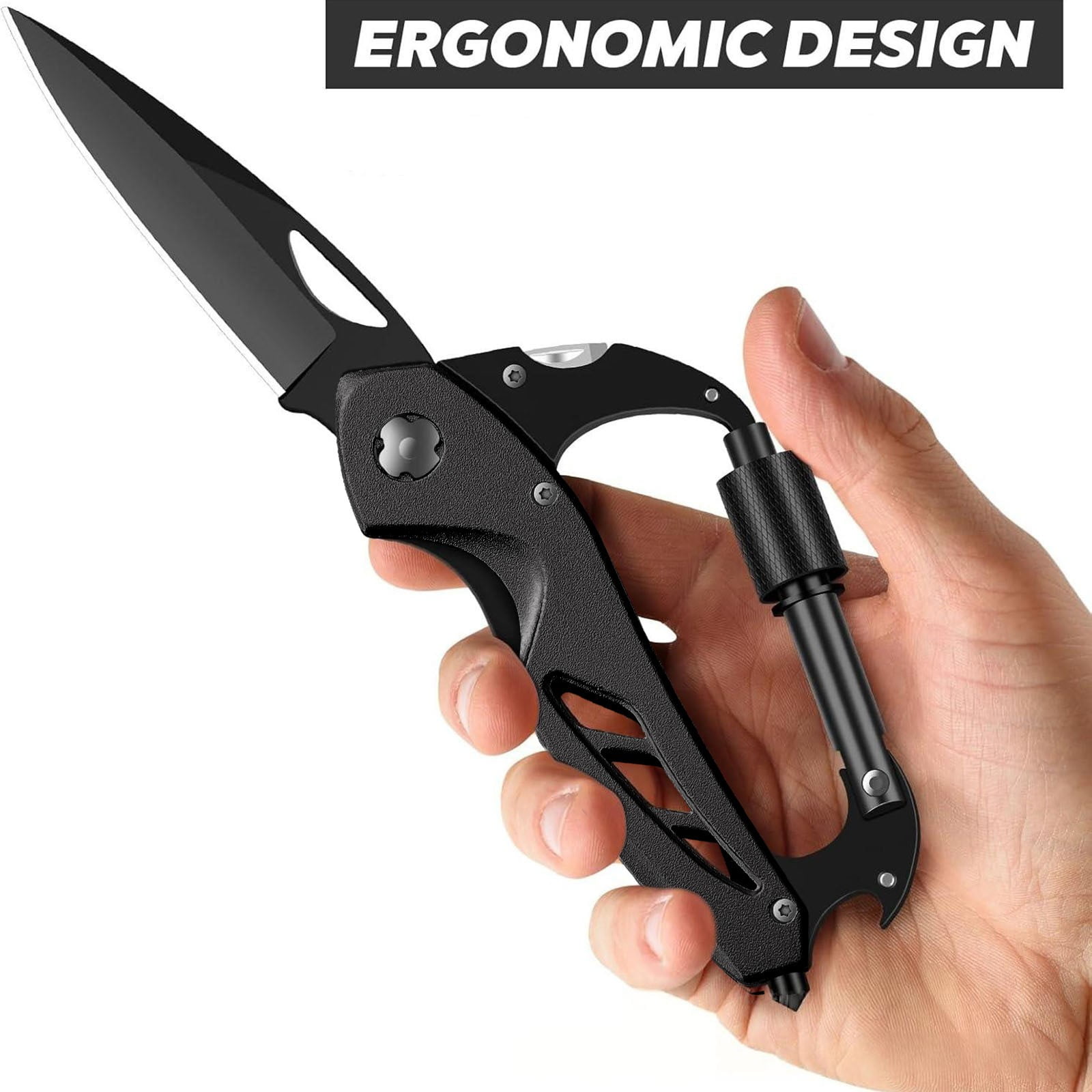 Portable 2-in-1 Multifunctional Folding Pocket Knife,All-in-One Outdoor Portable Multifunctional Red Folding Pocket Tool Multiple Functions Tool with Bottle — image 5