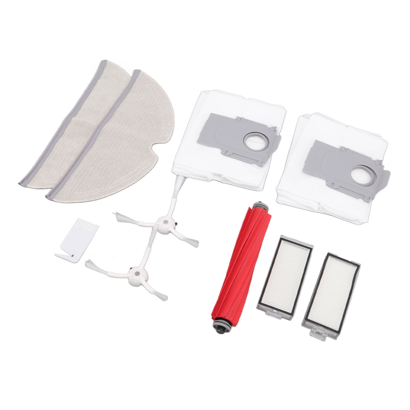 Vacuum Cleaner Main and Side Brush Replacement Set with Filter Cleaning Mop and Dust Bag for Roborock T8 — image 5