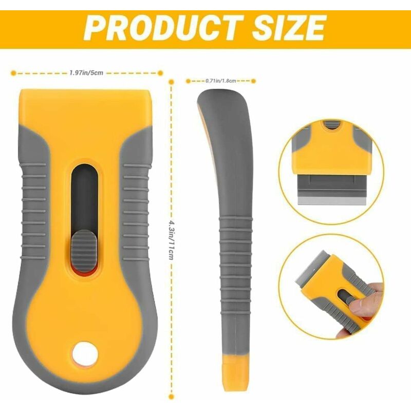Glass And Ceramic Glass Scraper - Glass Cleaning Tool With 20 Replacement Parts For Removing Gasket Labels, Decals And — image 2