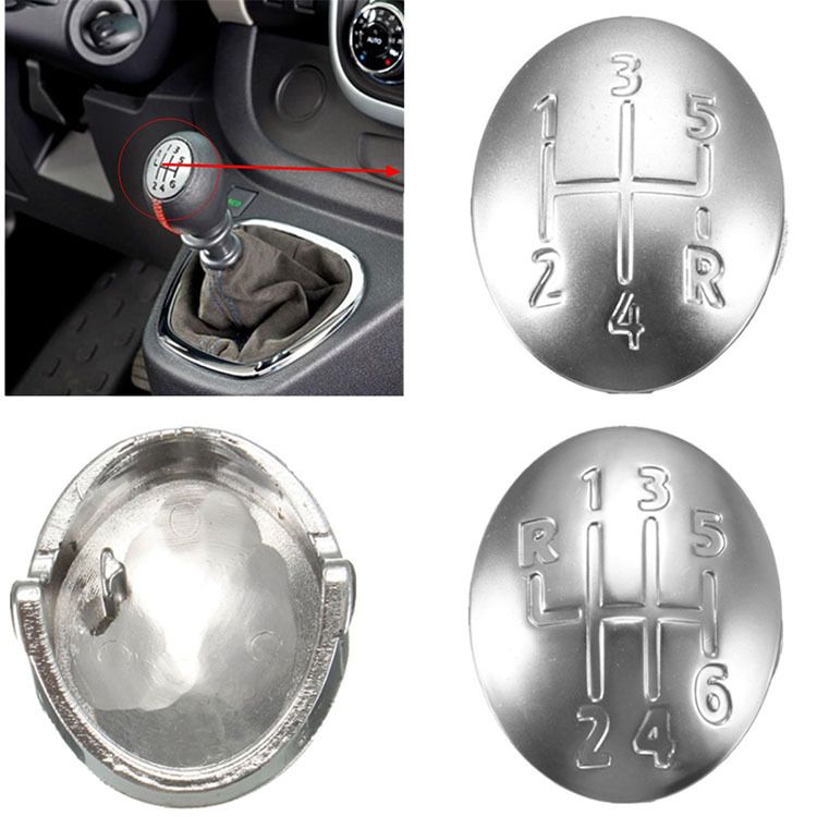 Car Gear Shift Lever Knob Stick Head,Speed Gear Shifter Emblem Cap Gear Shift Knob Replacement Parts(2pcs) — image 4