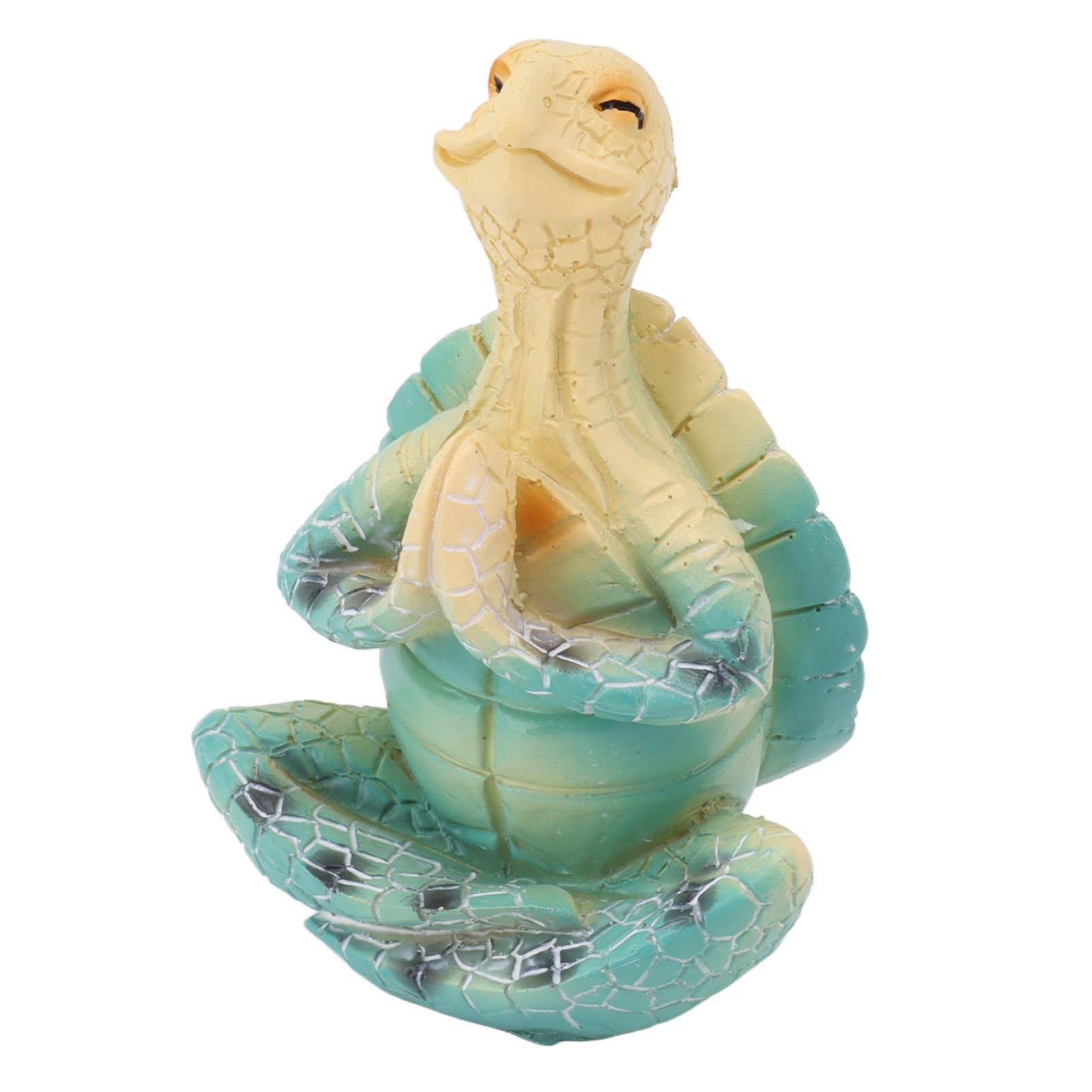 Sea Turtle Yoga Figurine Decoration Summer Meditating Decor Spring Garden Resin Handicraft — image 3
