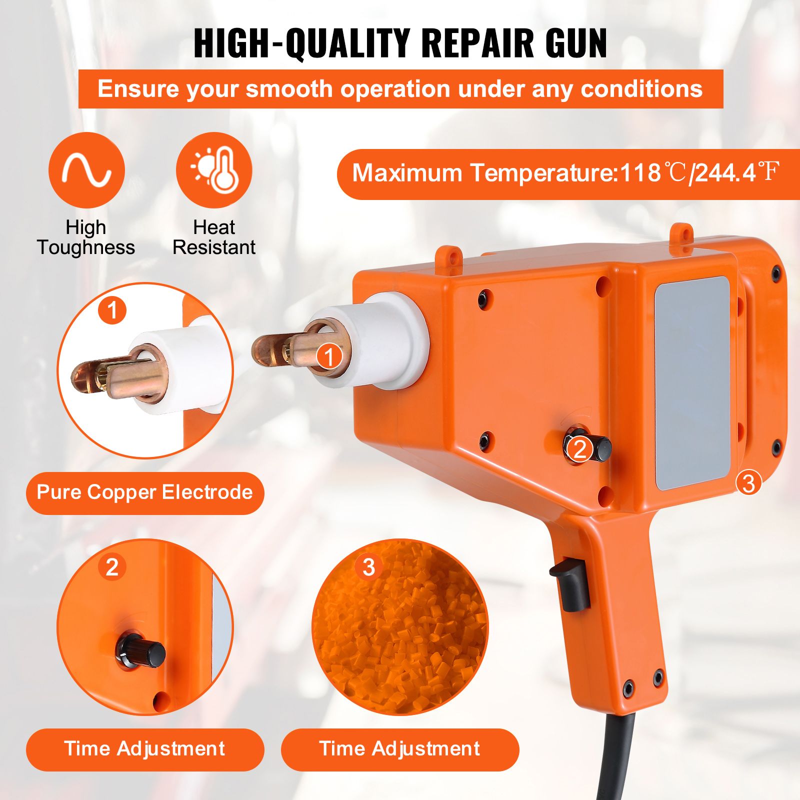 Stud Welder Kit, 1600A Stud Welder Dent Repair Kit, 800VA Spot Welder Stud, 220V Stud Gun Dent Puller Kit with Complete Accessories, Dent Welder Repair for — image 3